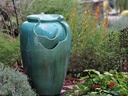 TEA GARDEN FOUNTAIN, SELF CONTAINED, RUSTY GREEN, SIZE C, 18.0" X 27.5" (PUMP INCLUDED)