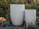 MID HEIGHT BARREL PLANTER, WHITE WHITE, SET OF 3- 18.0"x26.0", 14.0"x20.5", 11.5"x16.5"
