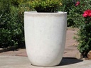 TALL MILANO CONE PLANTERS, CORAL WHITE, SET OF 3- 17"X23", 13"X18", 11"X14