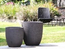 MILANO CONE PLANTER, CORAL BRONZE, SET OF 3 - 18"X19.5", 14.5"X15.5", 12"X13.5"