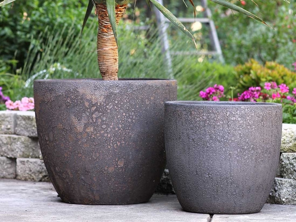 COCO POTS, CORAL BRONZE, SET OF 3-19"X17", 15'X13", 12"X11"