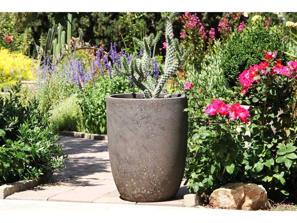 TALL MILANO CONE PLANTERS, CORAL BRONZE, SET OF 3-17"X23", 13"X18", 11"X14