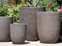TALL MILANO CONE PLANTERS, CORAL BRONZE, SET OF 3-17"X23", 13"X18", 11"X14