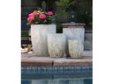 TALL MILANO CONE PLANTERS, AEGEAN WHITE, SET OF 4- 21.5"X27.0", 17"X23", 13"X18", 11"X14
