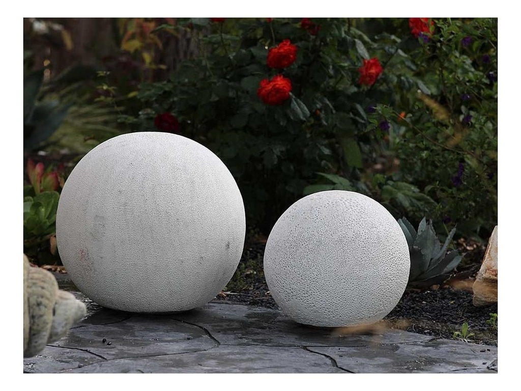 DECORATIVE SPHERE,  CORAL WHITE, SIZE A, 16"D