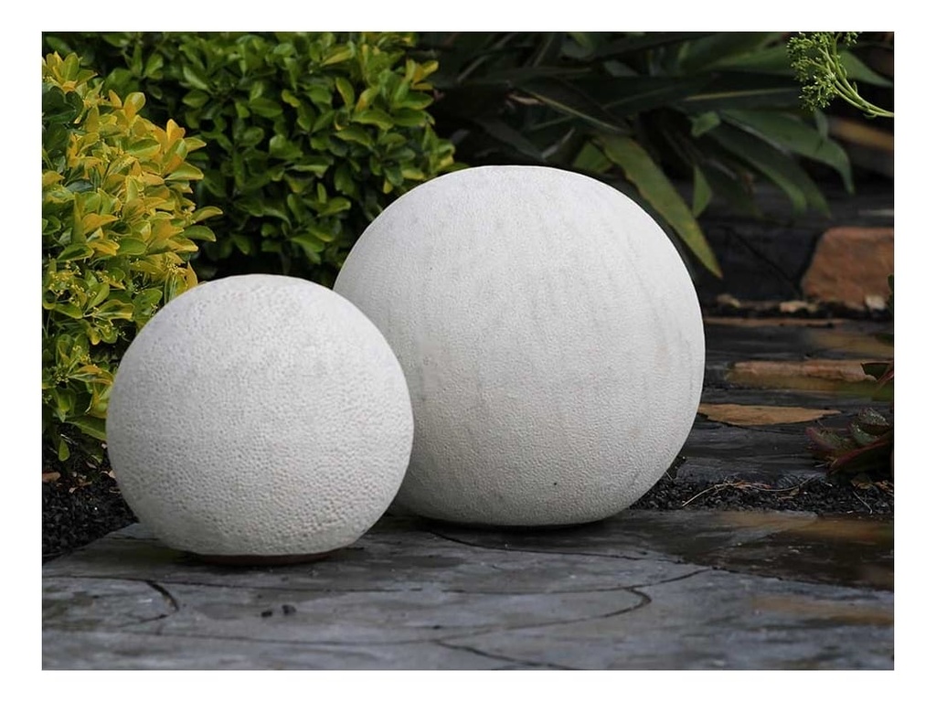 DECORATIVE SPHERE,  CORAL WHITE, SIZE A, 16"D
