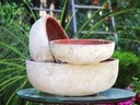 HANDTHROWN BOWL, AEGEAN WHITE, SET OF 3 - 14.0" X 6.0", 12.0" X 5.0", 9.5" X 3.5"