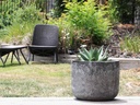 NORMA PLANTER CORAL BLACK, SET OF 4- 20.5"X16.5", 16.0"X14.0", 13.0"X12.0", 10.0"X9.5"