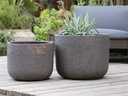 NORMA PLANTER CORAL BRONZE,  SET OF 4-20.5"X16.5", 16.0"X14.0", 13.0"X12.0", 10.0"X9.5"