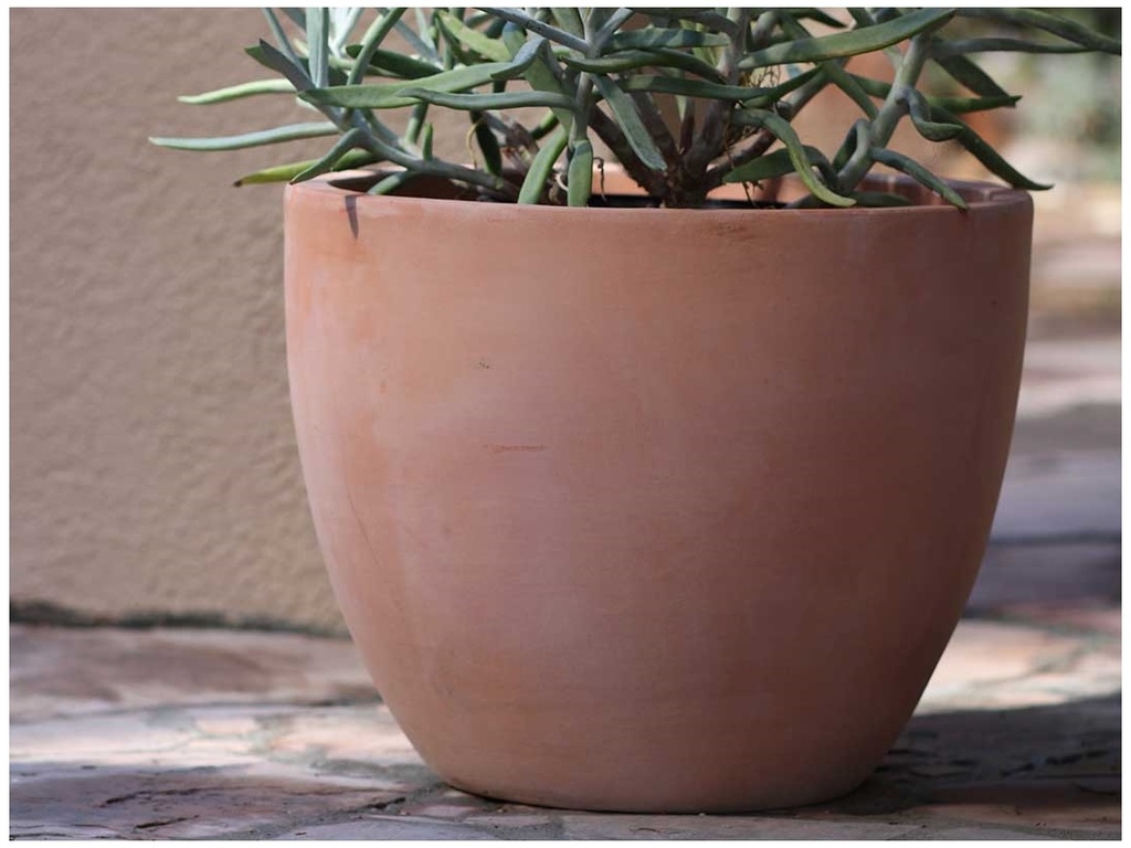 MK EGG PLANTER, WASH CLAY,  SET OF 3-  19"x15.5", 15"x12.5", 11"x8.5"