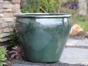 FISH BOWL POTS, PEACOCK GREEN, SET OF 3 - 30.0''X25.0'', 23.0''X21.0'', 17.5''X17.0''