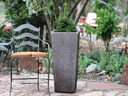 TALL SQUARE PLANTER, CORAL BRONZE, 16"X35.5"