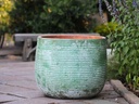TUSCANO PLANTER, AEGEAN GREEN, SET OF 3-22.0"X18.5", 17.5"X15.0", 13.5"X11.5"