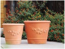 LEMON VASE PLANTER, RED CLAY, SET OF 2- 27"X22", 21.5"X19.5"