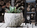 LOW MILANO PLANTER, CORAL GREY, SET OF 3-21.5" X 15.5", 16.0" X 12.0", 12.0" X 10.0"
