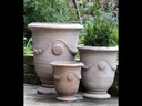 ANDUZE URN PLANTER, GREY CLAY,  C SIZE, 17.0"X19.5"