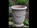 ANDUZE URN PLANTER, GREY CLAY, D SIZE, 12.0"X13.5"