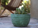 RIBBED BOWLS, AEGEAN GREEN, SET OF 3- 14.5"X10", 11"X75", 8.5"X6.5"