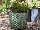 EGG HEXAGON HANDTHROWN, AEGEAN GREEN, SET OF 3- 15"X12.5", 11"X9.5", 7.5"X7"