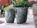 TALL GARDEN POT, CORAL GREY, SET OF 3- 19.5"X21.5", 15.5"X17.0", 11.5"X13.5"
