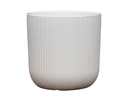 FLUTED CYLINDER PLANTER (NO SAUCER), BRIGHT WHITE, 11"X11.5", SOLD IN CASE OF 2
