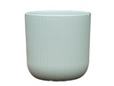 FLUTED CYLINDER PLANTER (NO SAUCER), PASTEL GREEN, 11"X11.5", SOLD IN CASE OF 2