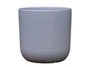 DOTTED CYLINDER PLANTER (NO SAUCER), PASTEL LAVENDER, 11"X11.5", SOLD IN CASE OF 2