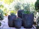 TALL MILANO CONE PLANTERS, CORAL RUST, SET OF 3- 17"X23", 13"X18", 11"X14
