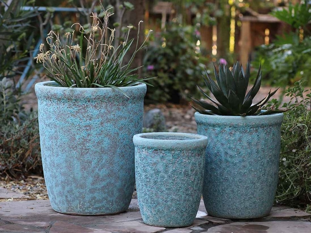 TALL GARDEN POT, CORAL GROVE, SET OF 4-23.5" X27", 19.5"X21.5", 15.5"X17.0", 11.5"X13.5"