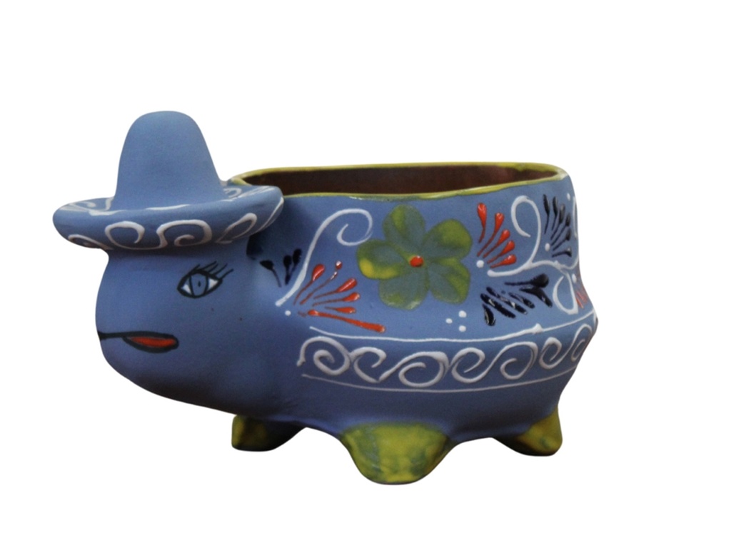 TIERRA LUZ CRATE ANIMAL  BOWL PLANTER