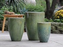 MIAMI PLANTER, GREEN SPECKLE, SET OF 3- 18.0"X25.5", 14.5"X21.0", 12.0"X18.0"