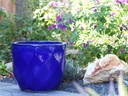 DIAMOND PLANTER, FALLING BLUE, SET OF 3 - 17.5" X 15.0", 14.5" X 13.0", 11.5" X 10.0"