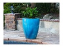 EXTRA LARGE CONE PLANTER, FALLING AQUA, SET OF 4 - 24.0" X 27.5", 18.5" X 21.0", 13.5" X 16.5", 10.0" X 12.0"