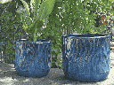 DELPHINIUM PLANTER, GREEN  MIRAGE, SET OF 2- 16.5" X 15.0, 12.5" X 12.0"