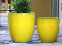 MILANO CONE PLANTER, LEMON, SET OF 3-18"X19.5", 14.5"X15.5", 12"X12"