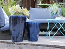 TALL TAPERED PLANTER, SOLSTICE BLUE, SET OF 3-17.0" X 23.0", 13.0" X 18.0", 11.0" X 14.0"