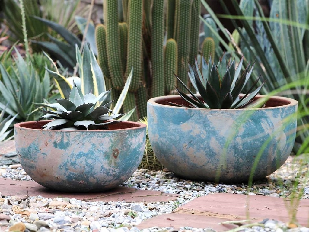 HIMALAYAN BOWL, ATLANTIS SKY, SET OF 2 - 23.0"X8.0", 19.5"X6.0"