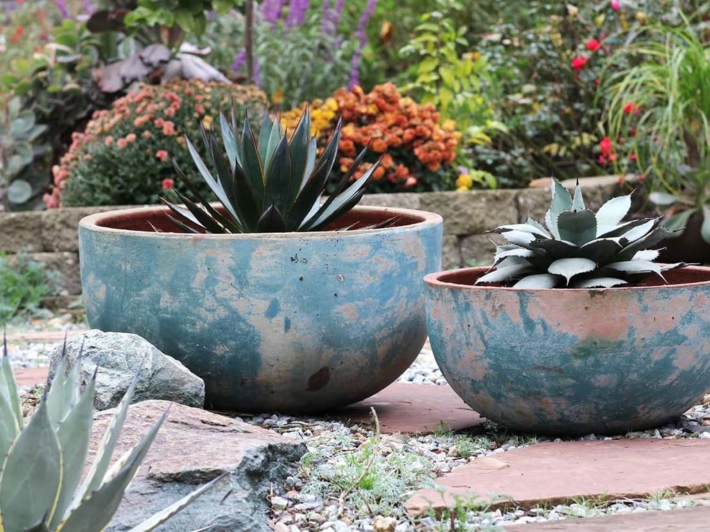 HIMALAYAN BOWL, ATLANTIS SKY, SET OF 2 - 23.0"X8.0", 19.5"X6.0"