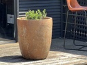 MILANO TALL BARREL PLANTERS, HEIRLOOM WHITE, SET OF 4 -23.0"X26.5", 18.5" X 23.0", 14.5" X 19.0", 11.0" X 17.0"