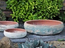 SUCCULENT BOWL, ATLANTIS SKY, SET OF 3 - 19.0" X 5.0", 14.5" X 3.5", 10.5" X 3.5"