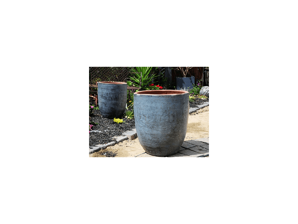 RIMLESS PARCO ALTO PLANTER, GRAPHITE, SET OF 2 - 25.0" X 29.0", 19.0" X 25.0"