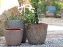 RIMLESS PARCO PLANTER, HEIRLOOM WHITE, SET OF 4 - 23.0" X 19.0", 19.0" X 15.0", 15.0" X 13.0", 11.5" X 10.5"