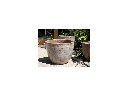 RIMLESS PARCO PLANTER, HEIRLOOM WHITE, SET OF 3 - 18.5" X 15.5", 15.0" X 13.5", 11.5" X 10.5"