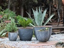 RIMLESS PARCO PLANTER, GRAPHITE, SET OF 4 - 23.0" X 19.0", 19.0" X 15.0", 15.0" X 13.0", 11.5" X 10.5"