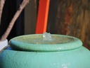 MEDIUM TALL JAR, FOUNTAIN, GREEN STREAM, SIZE C, 20"36"  (BASE/PUMP SOLD SEPERATELY)