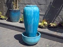 MEDIUM TALL JAR, FOUNTAIN, FALLING AQUA, SIZE C, 20"X36"  (BASE/PUMP SOLD SEPERATELY)