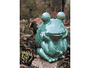 LARGE THINKING FROG, GREEN STREAM 13.0" X 17.0" X 19.0"