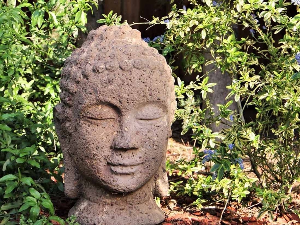 MEDIUM BUDDHA HEAD, STONE BROWN, SIZE B, 14"X 20"