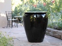 URN SMOOTH FINISHED, BLACK, SET OF 2 - 22.5" X 27.5", 14.0" X 22.0"
