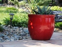 SMALL NO DECOR PLANTER, LAVISH RED, SET OF 3 - 19.0" X 19.0", 15.5" X 15.0", 12.0" X 12.0"
